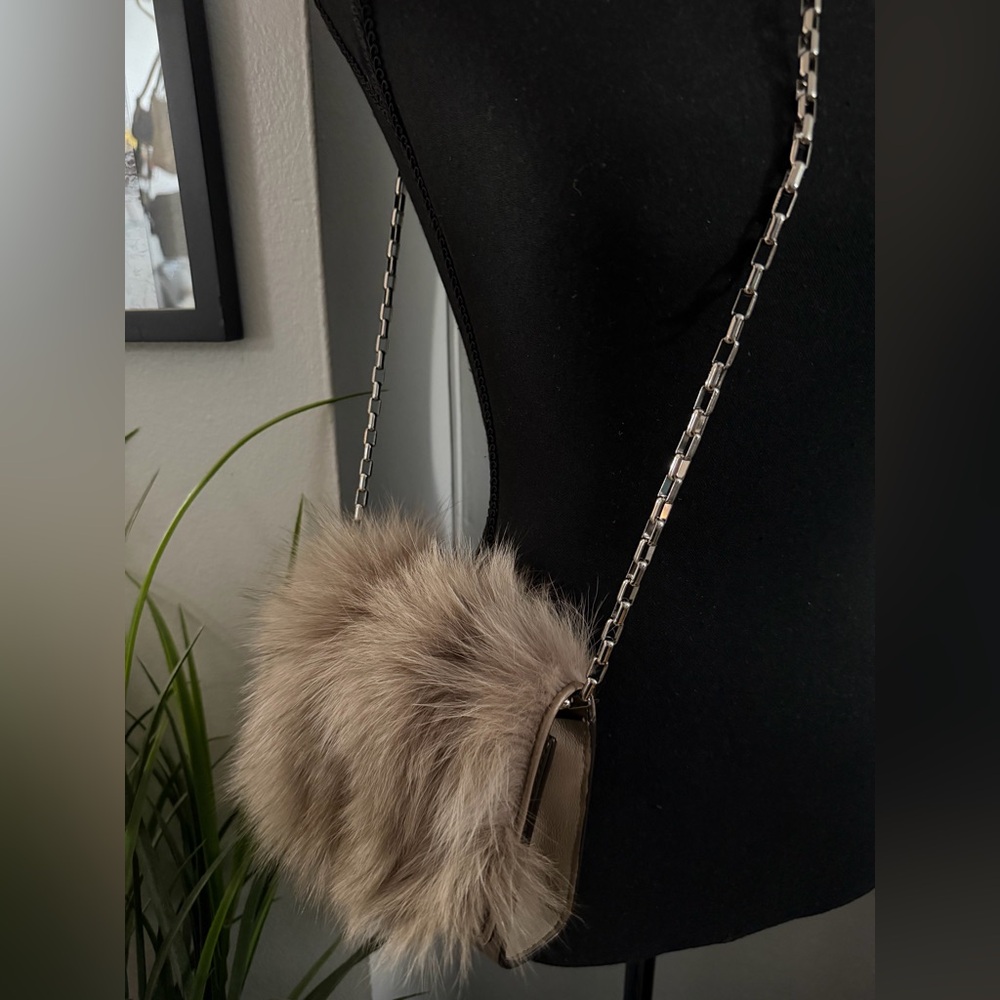 Michael Kors Collection Fox Fur Crossbody Bag
